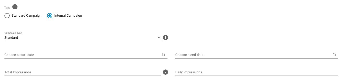 Standard vs internal campaigns